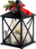 Fanar dekorativ Feeric Christmas, 3 qirinj LED, efekt flaka, i kuq
