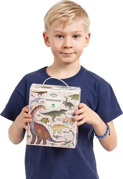 Puzzle CzuCzu Puzzlove Dinozaurë, 500 copa, edukativ, shumëngjyrësh