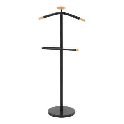 Mbajtëse për pallto Jolma pakoworld metal-dru në ngjyrë të zezë D30x111cm