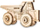 Model druri mekanik Belaz 7530, puzzle 2D, me rrota që levizin, ngjyrë natyrale druri