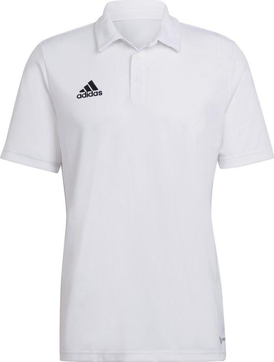 Bluzë polo Adidas Entrada 22 M HC5067, teknologji AEROREADY, poliestër i ricikluar, e bardhë