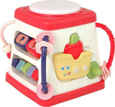 Kub edukativ LEAN Toys 15142, me melodi edhe drita, shumëngjyrësh