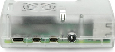 Kuti Raspberry Pi 4B me ventilator 5V, plastike, transparente