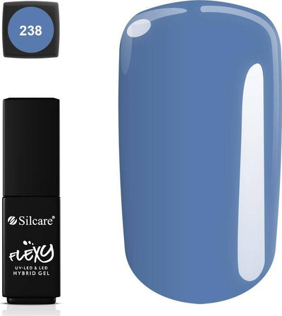 Lak xheli për thonj Silcare Flexy 238, 4.5g, UV LED, blu