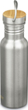 Shishe uji Klean Kanteen Reflect Bamboo Cap, çelik inox, kapak bambuje, argjend