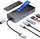 Hub USB C ORICO me SSD M.2 NVME SATA, 4K 60Hz HDMI, 10Gbps, 100W PD, gri