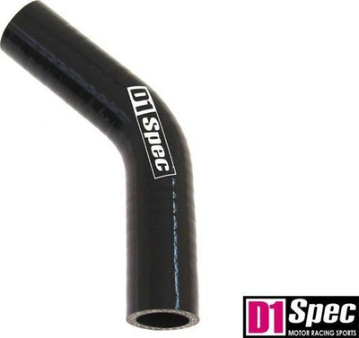 Гумено црево силиконско D1Spec D, 45°, 10mm, црно