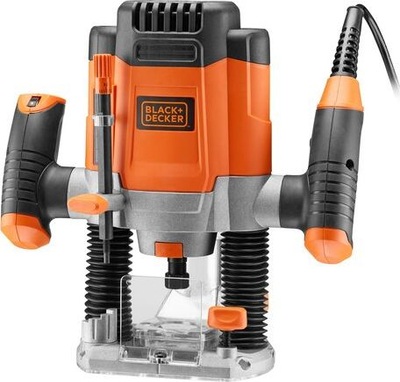 Frezë druri Black&amp;Decker KW1200EKA, 1200W, me 6 freza në set, portokalli me të zezë