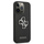 Mbulesë telefoni Guess 4G Metal Logo Saffiano për iPhone 13 Pro, PU, e zezë
