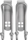 Varëse dyshe për derë dhe dollap, çelik inox, set 2 copë, argjendtë