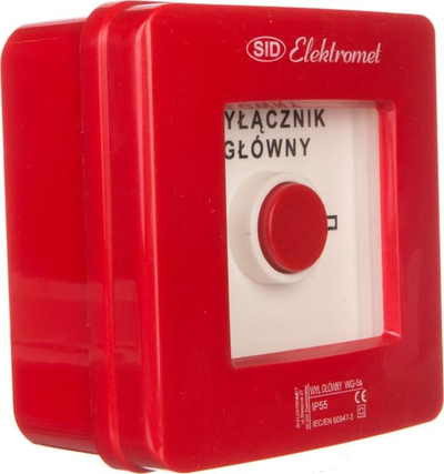 Çelës kryesor alarmi Elektromet WG 5s 921429, 4Z 12A, IP55, i kuq