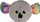 Jastëk pelushi Nici Glubschis Koala Miss, jastëk për kokë, i butë, gri me shumë ngjyra