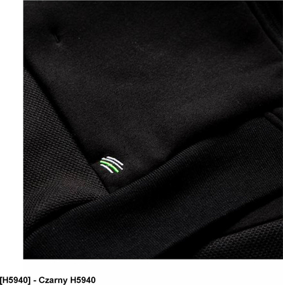 Bluzë me kapuç Ardon M007, fleece, zinxhir, e zezë