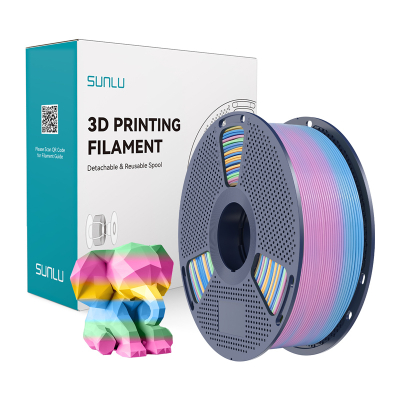 Filament 3D PLA SUNLU Rainbow 04, 1.75 mm, 1 kg, shumëngjyrësh