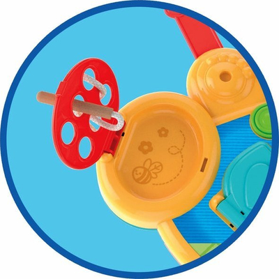 Lodër Montessori Clementoni Busy Baby Bear 17856, aktivitet shqisor, 12m+, e verdhë