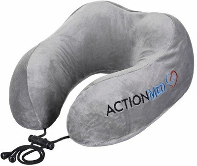 Jastëk ortopedik udhëtimi ActionMed TRAVEL PILLOW PO400AM, ergonomik, material i butë, gri