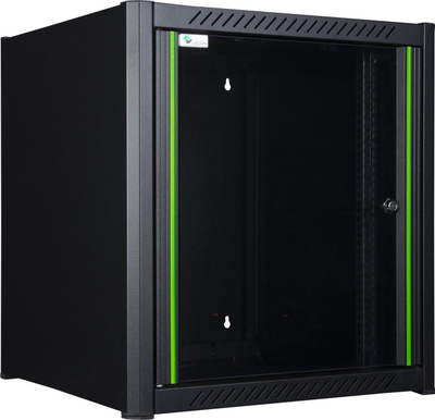 Kабинет рек од тип за на ѕид Lanview RWM12U56BL, 12U, метален, црн