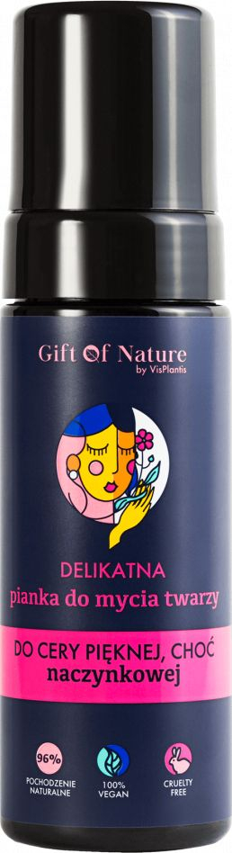 Shkumë pastruese për fytyrë me lëkurë kuperozë Gift Of Nature, 170 ml