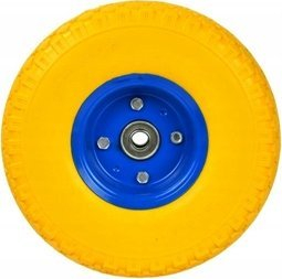 Rrotë gome për karrocë dore GEKO, 260x70mm, bosht 16mm, e zezë