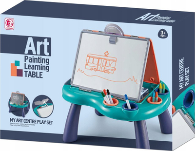 Tabla dyanshme për kalama Askato Art Painting Table, me këmbë, jeshile vjollcë