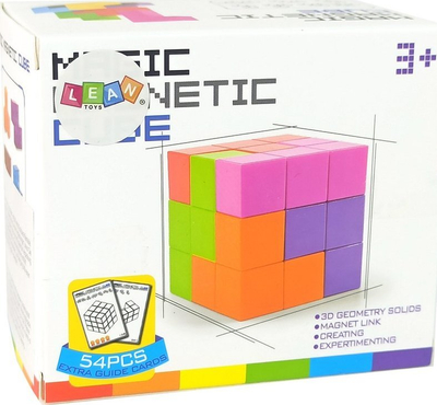 Kubi magnetik LeanToys, 7 pjesë, shumëngjyrësh