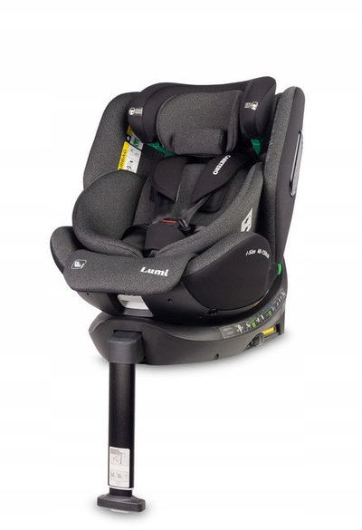 Авто седиште Lumi i-Size, 40-150 cm, Isofix 360°, темно сива