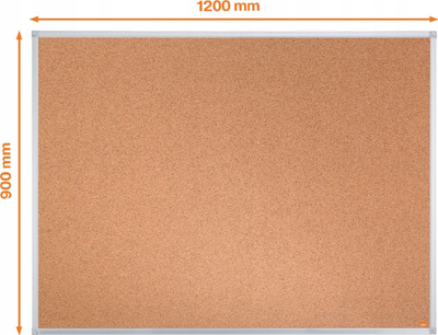 Табла за известувања Nobo Essentials, плута, 1200 x 900mm, сребрена рамка