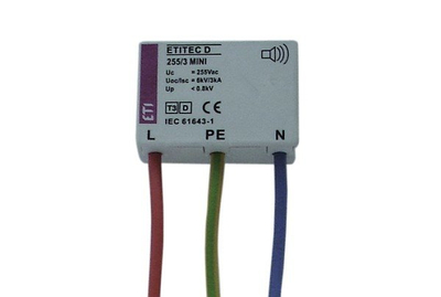 Mbrojtës nga mbingarkesat Eti Polam MINI ETITEC D 255/3, 255V, modular
