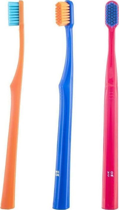 Furça dhëmbësh WOOM 6500 Ultra Soft, set 3 copë, shumëngjyrëshe