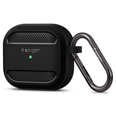 Mbështjellëse për AirPods 3 Spigen Rugged Armor, e zezë