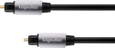 Kabllo audio me fibër optike Kruger&amp;Matz Toslink KM0319, 1m, e zezë