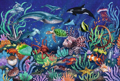 Puzzle druri Ravensburger Under the Sea, 505 copa, shumëngjyrëshe