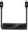 Kabllo spirale DEQSTER USB C në Lightning, MFI, 80 cm, e zezë