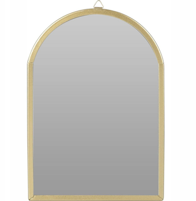 Pasqyrë për me e var Home Styling Collection Hanging Mirror Window, 18 x 25 cm, me kornizë metalike ngjyrë ari