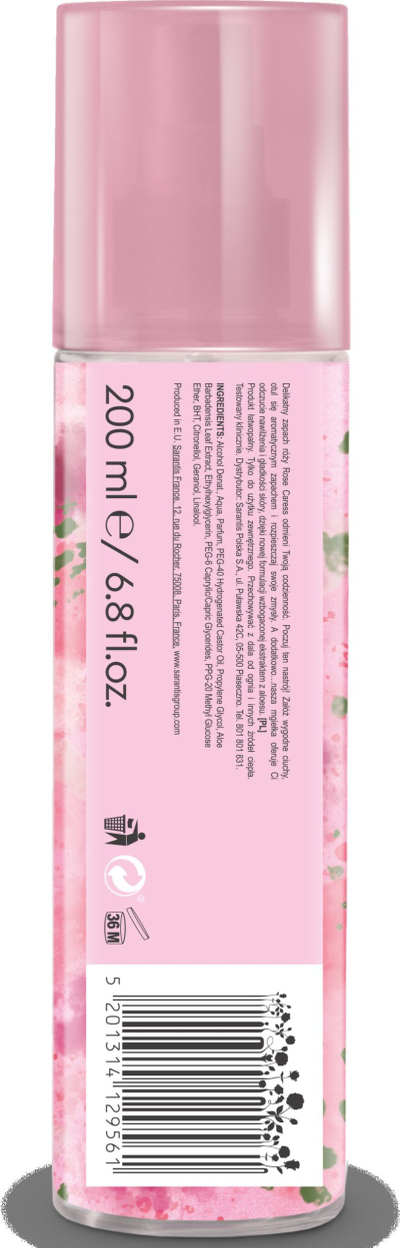 Spray trupi C-THRU Mood Oasis Rose Caress, 200ml, për goca, rozë