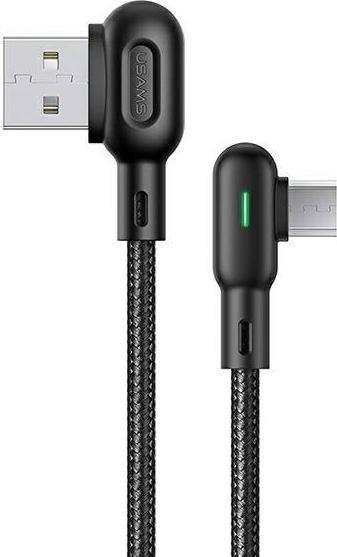 Kabllo karikimi Usams U57, MicroUSB, 1.2m, 2A, e zezë