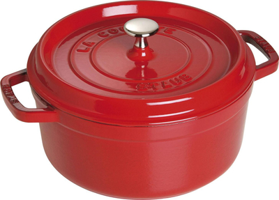 Tenxhere gize STAUB Round, 3.8L, universale, e kuqe
