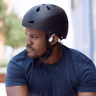 Kufje sportive Shokz OpenMove, bone conduction, IP55, të bardha