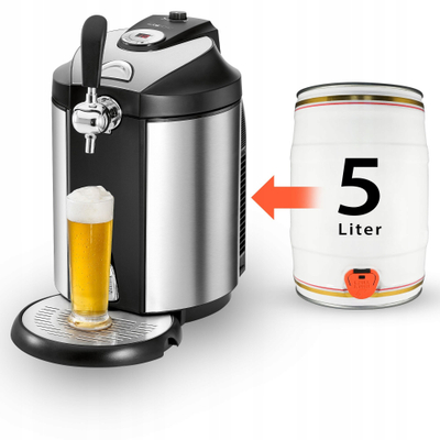 Dispenser birre Clatronic BZ 3740, për fuçi 5L, inoks, zi argjend