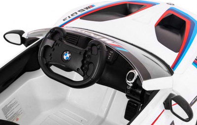 Makina elektrike Ramiz BMW M6 GT3, 131 cm, deri 30 kg, e bardhë