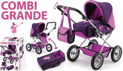 Karrocë lodër për kukulla Bayer Design Kombi Grande, për kukulla 38–46 cm, lejla