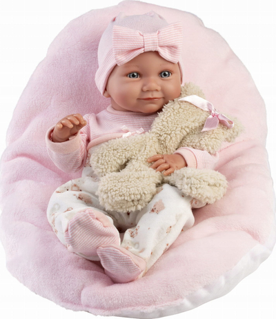 Kukull bebe Llorens Nica, vinil, 40 cm, shumëngjyrëshe