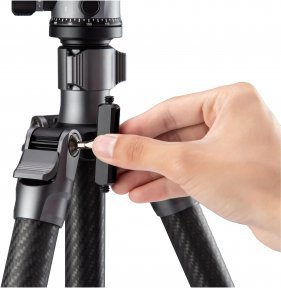 Tripod FotoPro Sherpa Carbon Fiber me 5 seksione, me kokë ball FPH-42QS, i zi