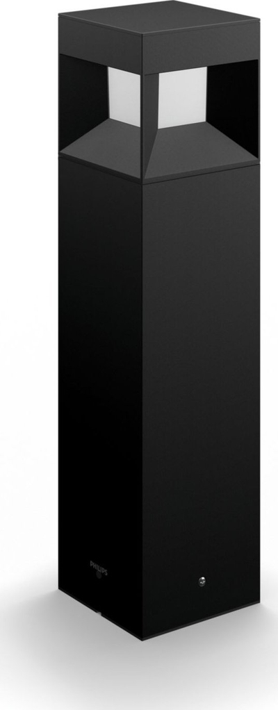 Llambë shtylle oborri Philips Parterre LED, 40cm, për jashtë, e zezë