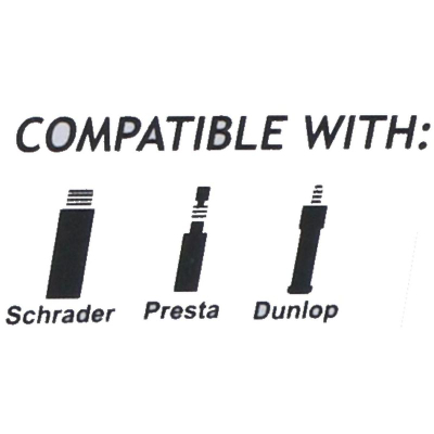 Pompe me pedale Dunlop Nona 2, dy cilindër, me manometër 160 PSI, e zezë