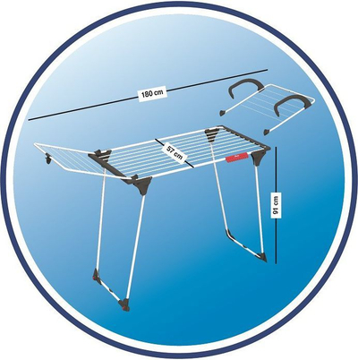 [OUTLET] Tharëse rrobash Vileda Premium 2-në-1, 180cm (157332)