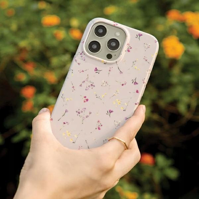 Mbrojtëse telefoni Uniq Coehl Prairie për iPhone 15 Pro Max, hibride, bezhë me lule
