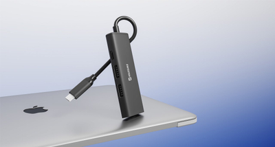 USB-C Hub Swissten 4në1 (USB-C 100W, HDMI 4K, 2x USB-A) Alumin