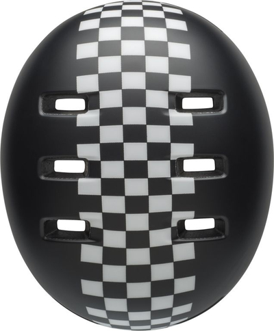 Helmetë biçiklete për fëmijë Bell Lil Ripper, madhësia S 48-55 cm, i zi mat me kuadrata të bardha