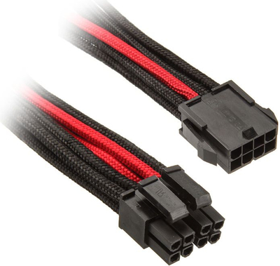 Kabllo zgjatuese EPS SilverStone PP07-EPS8BR, 8-pin, 30cm, e zezë e kuqe